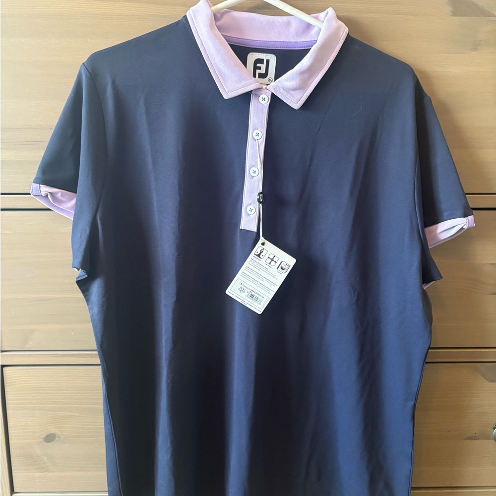 FootJoy Women’s Navy and Lavender Polo Shirt